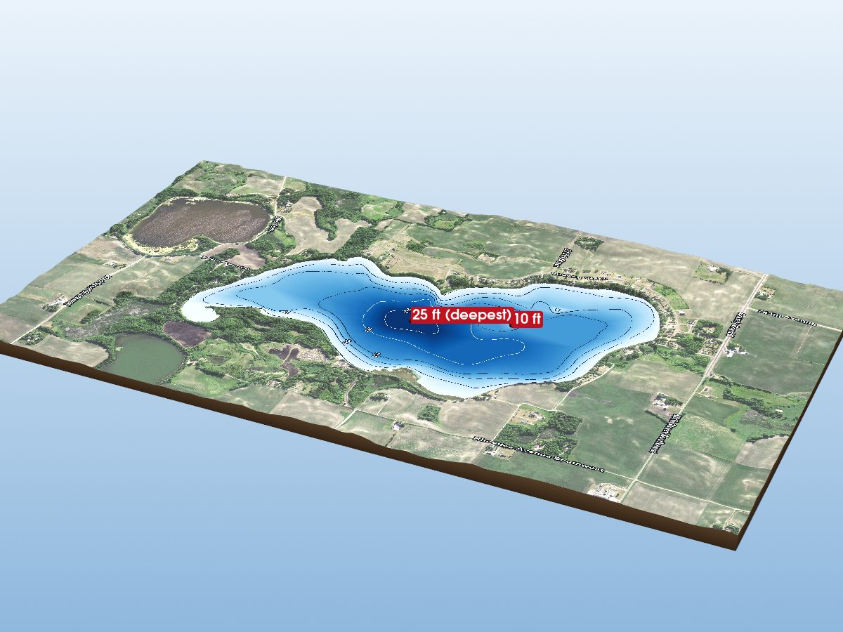 Depth map of Collinwood Lake
