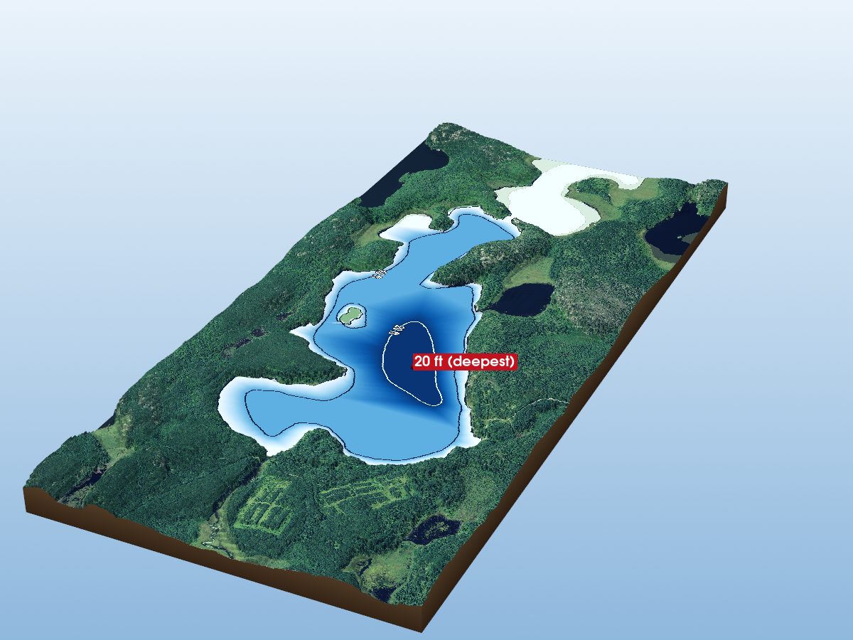Depth map of Colonna Lake