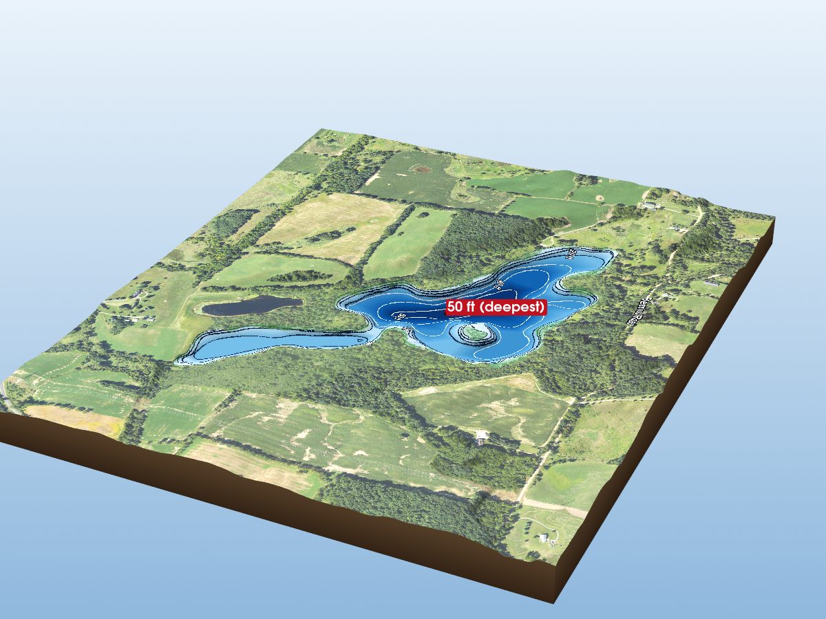 Depth map of Columbia Lake