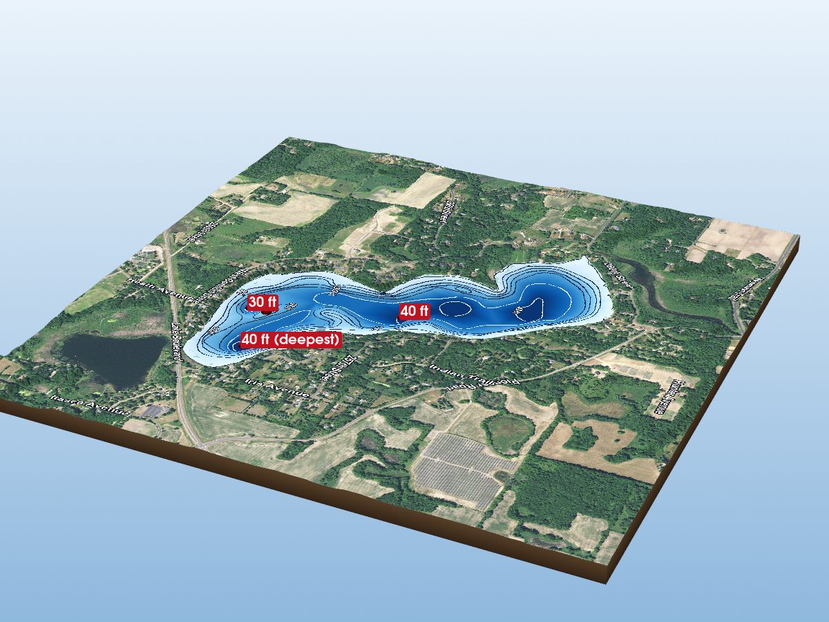 Depth map of Comfort Lake