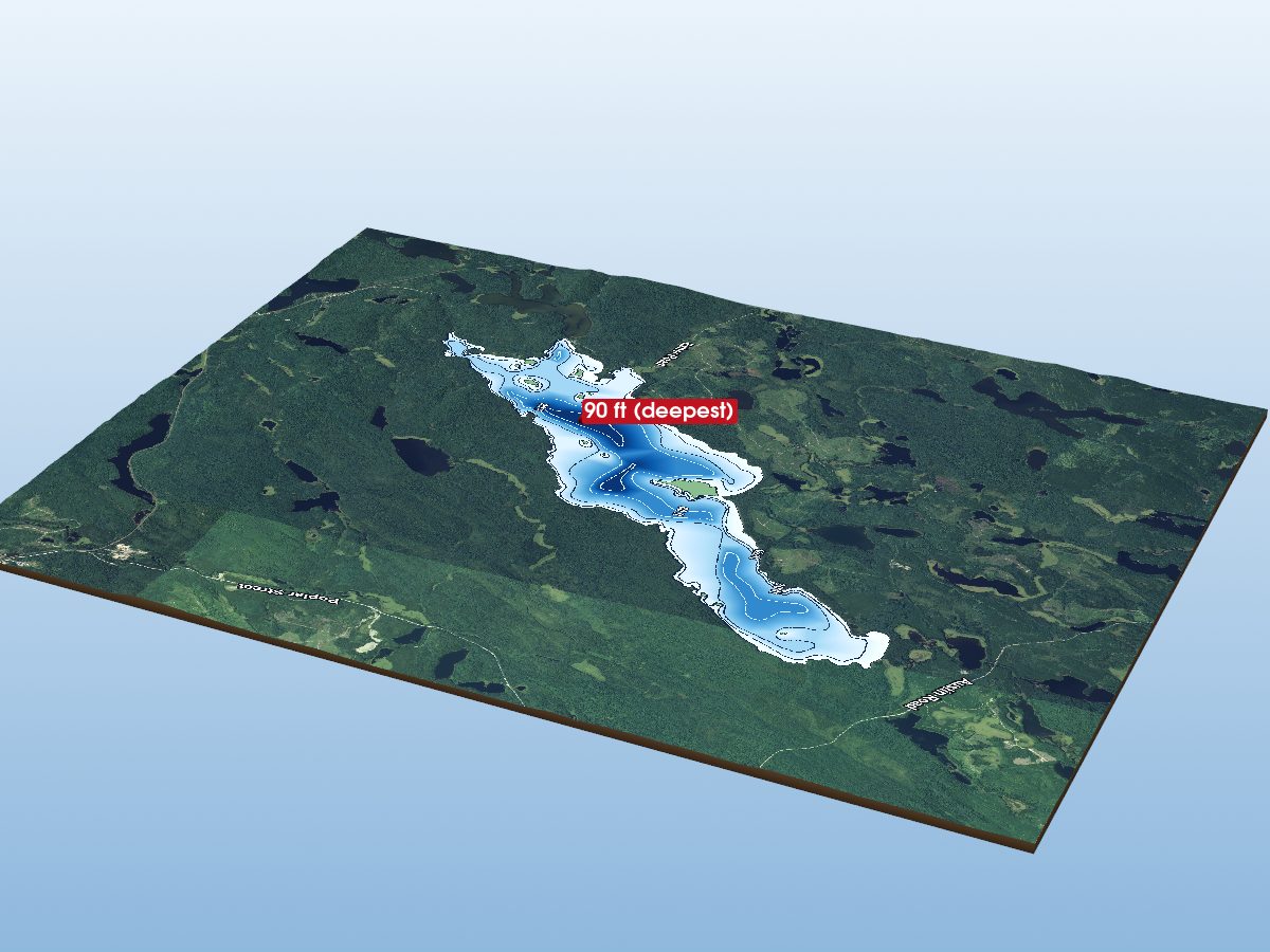 Depth map of Como Lake (lac Como)