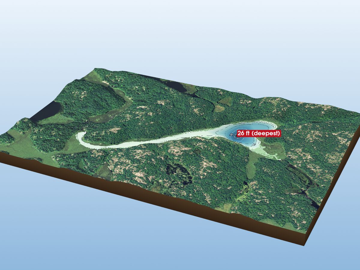 Depth map of Compass Lake