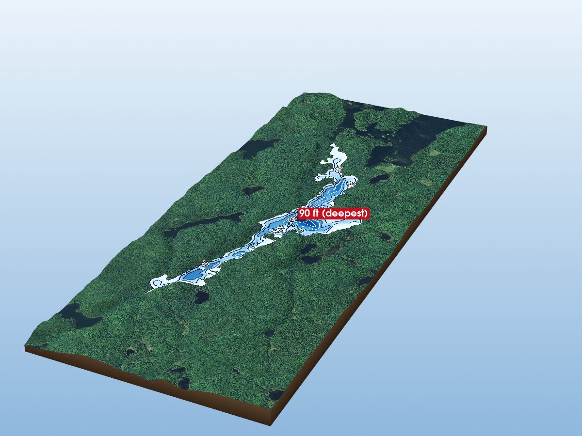 Depth map of Conacher Lake