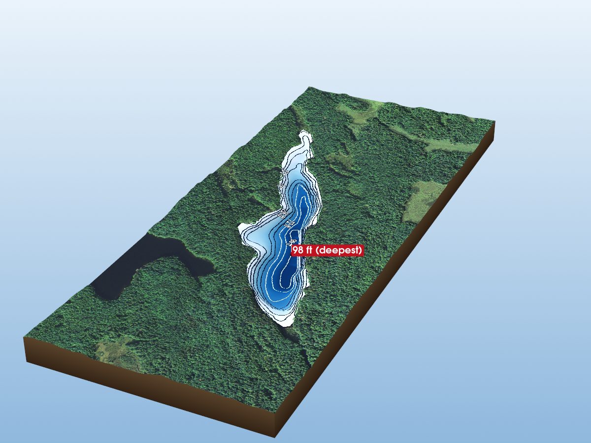 Depth map of Concession Lake