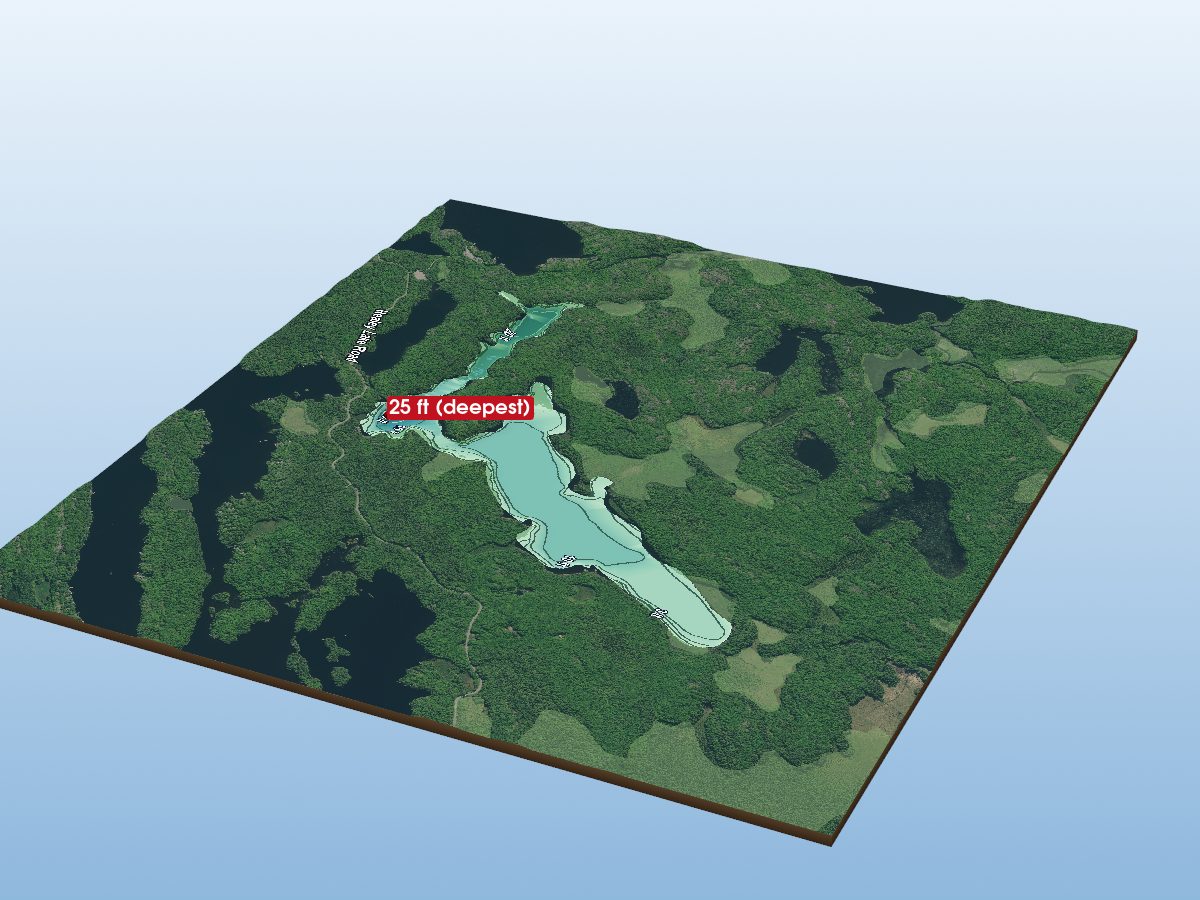 Depth map of Conger Lake