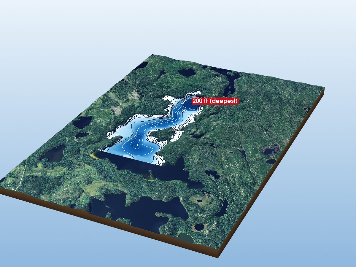 Depth map of Conifer Lake