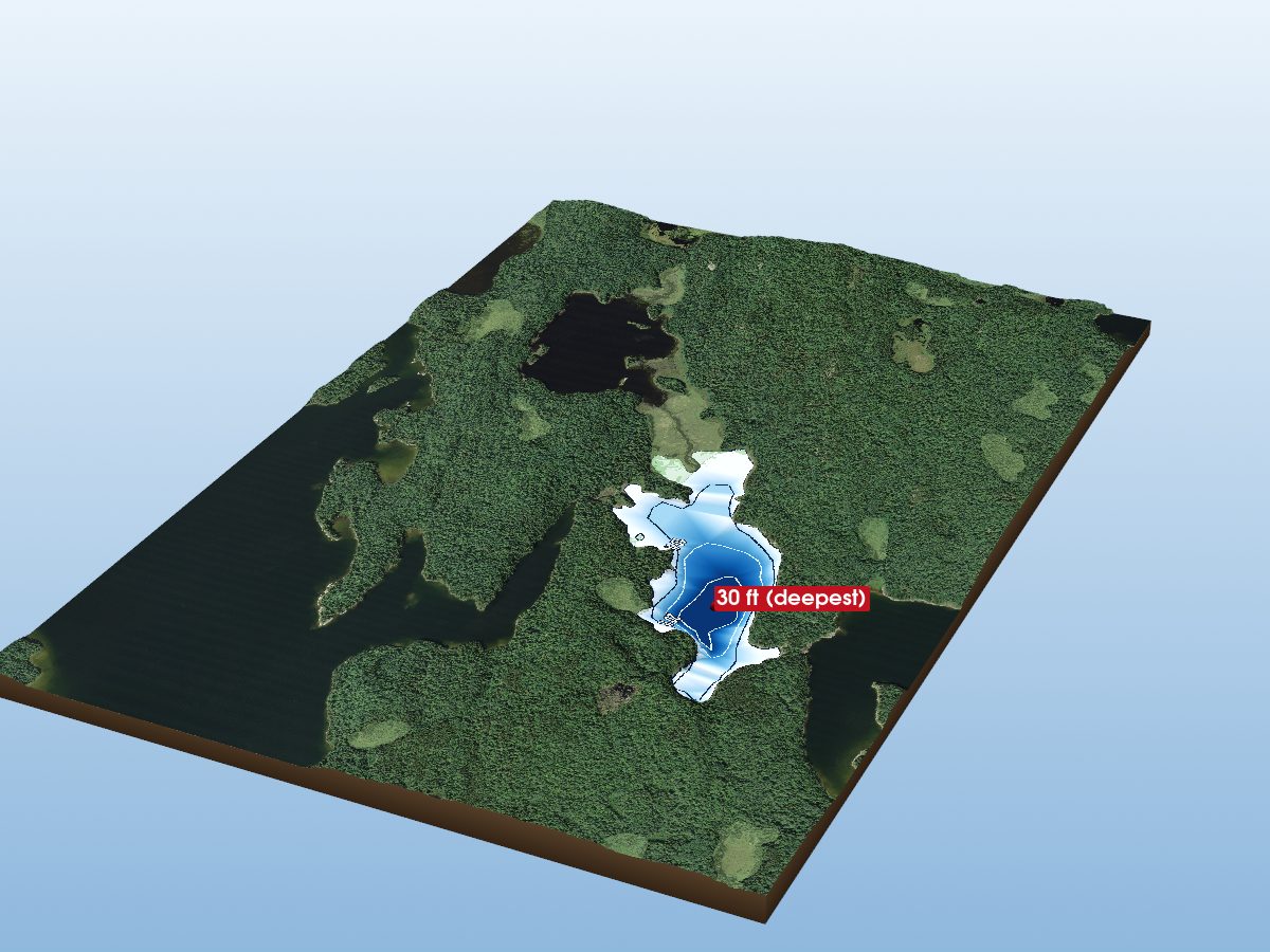 Depth map of Conk Lake