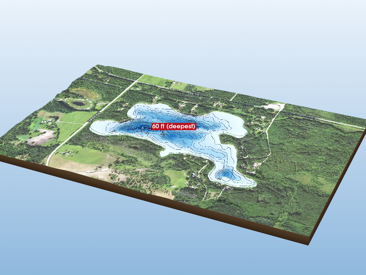 Depth map of Connors Lake