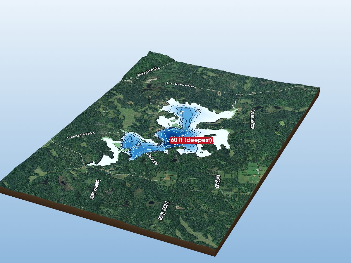 Depth map of Constant Lake