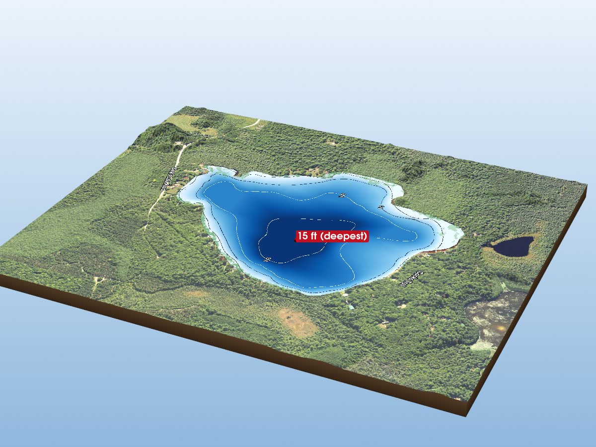 Depth map of Cook Lake
