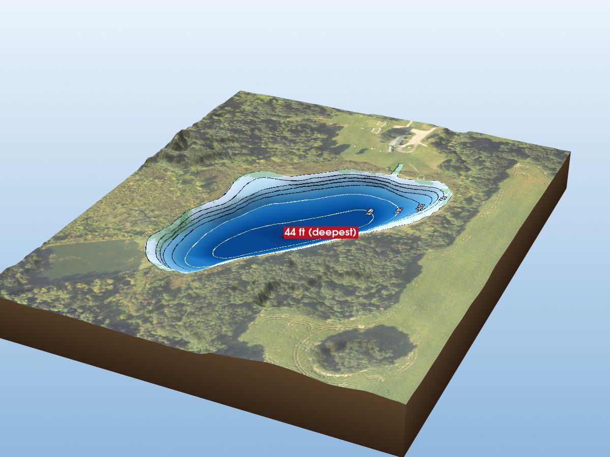Depth map of Cook Lake