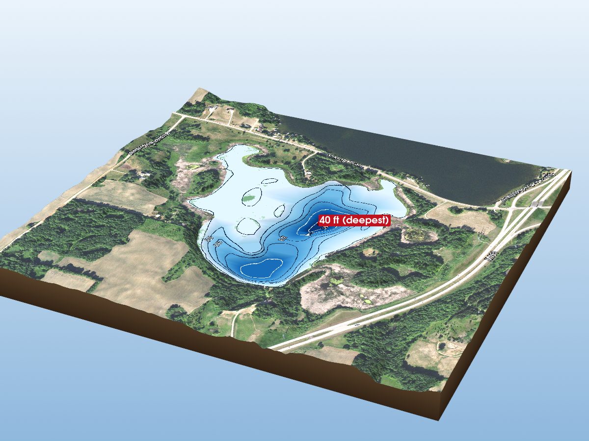 Depth map of Cook Lake
