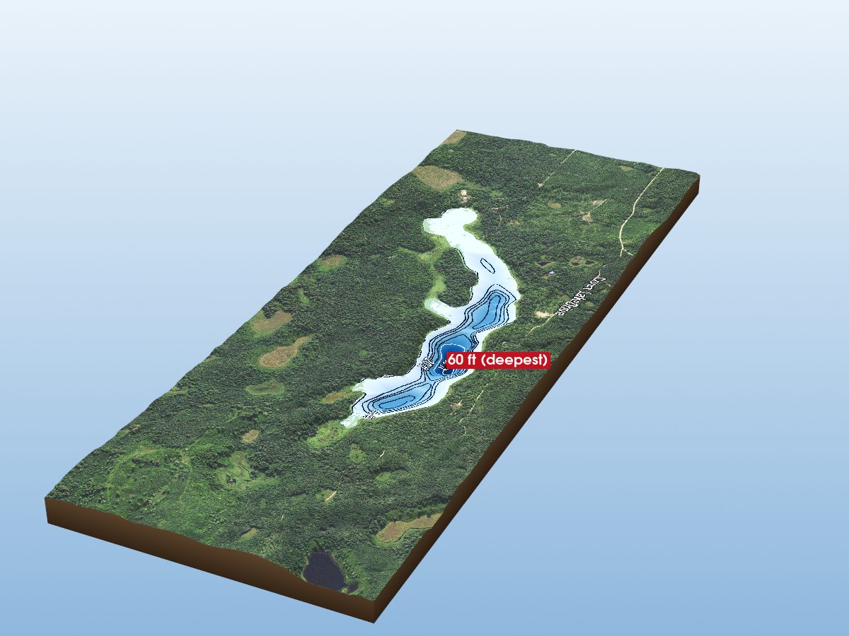 Depth map of Coon Lake