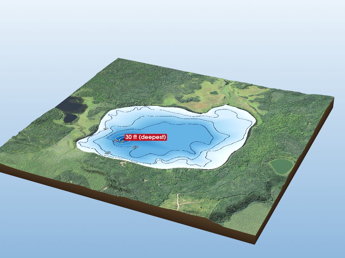 Depth map of Coon Lake