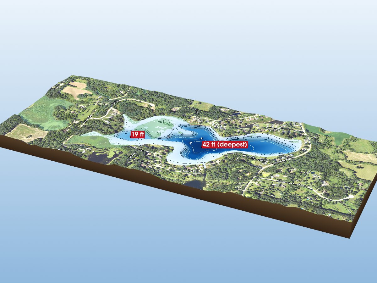Depth map of Coon Lake