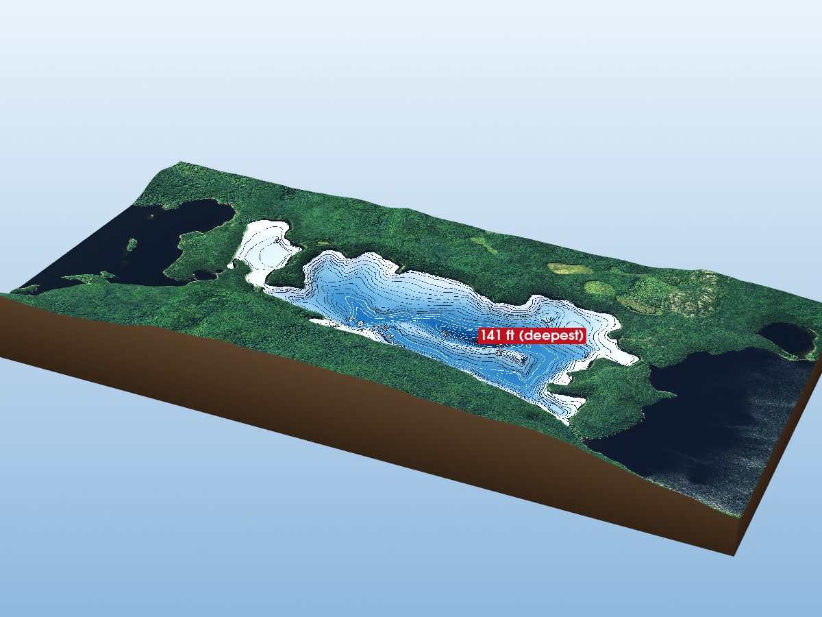 Depth map of Cooney Lake