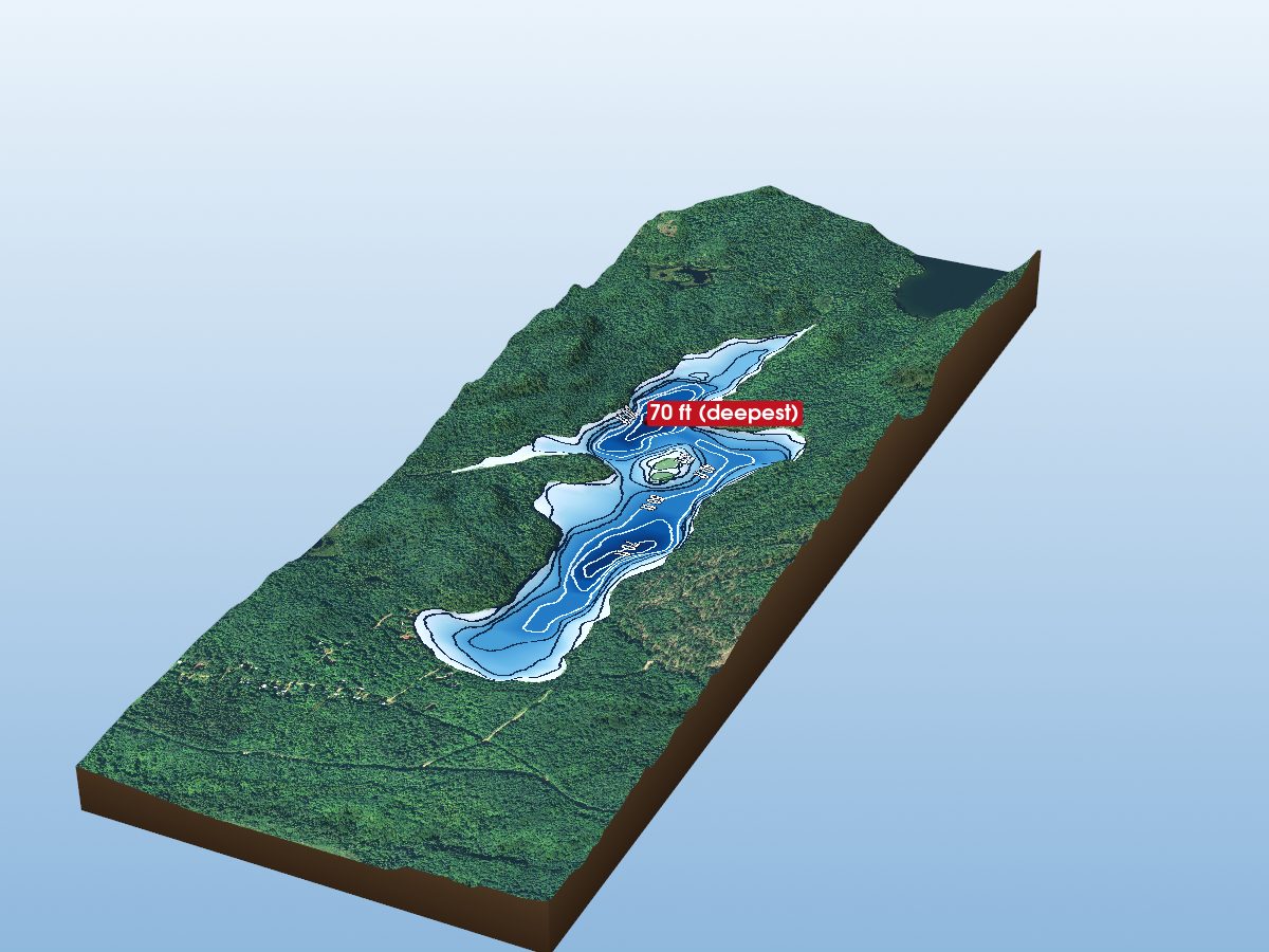 Depth map of Cooper Lake