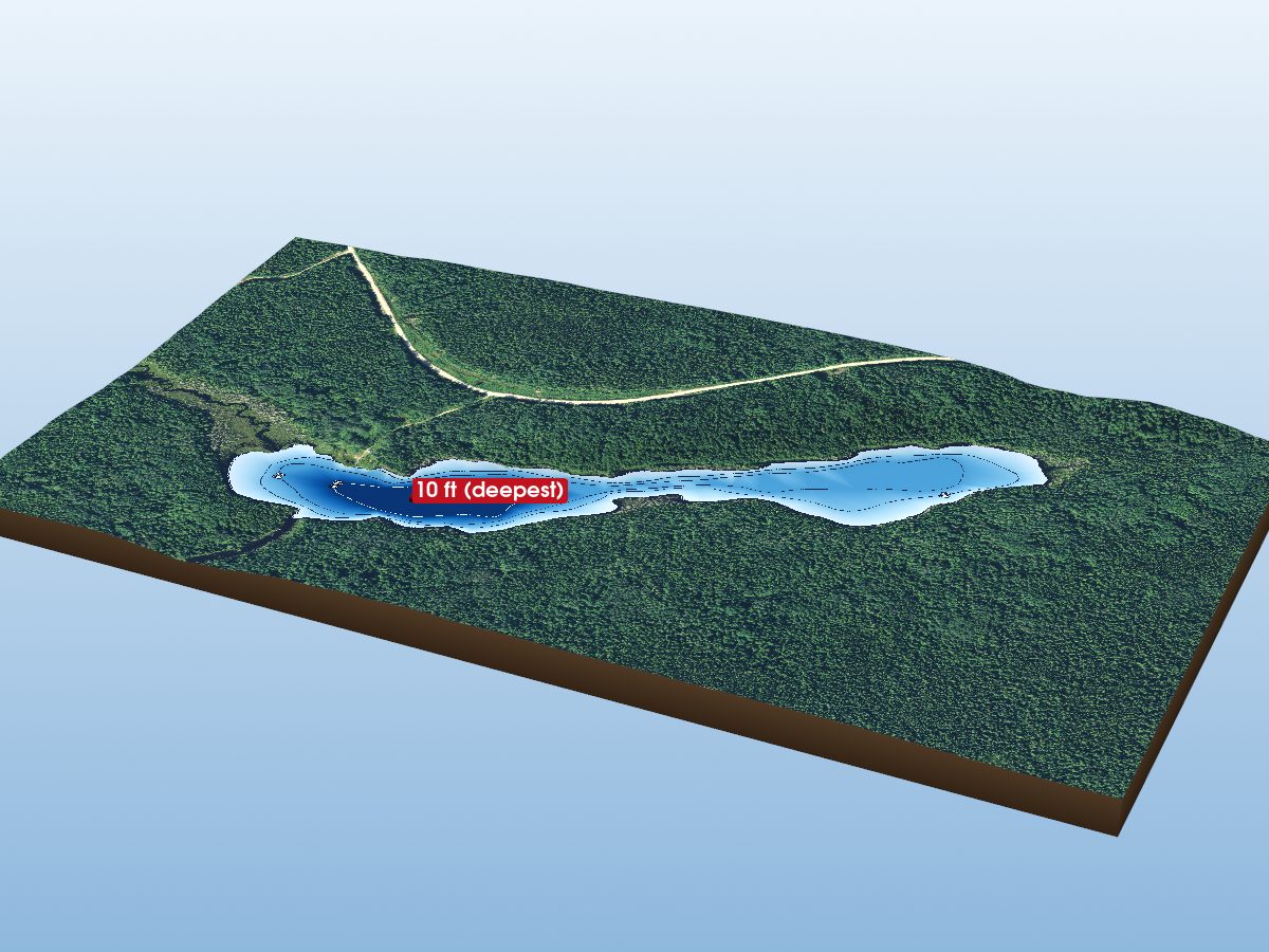 Depth map of Cooper Lake