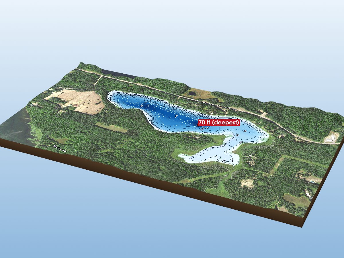 Depth map of Cooper Lake