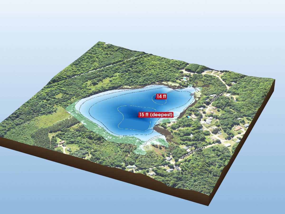 Depth map of Cooper Lake