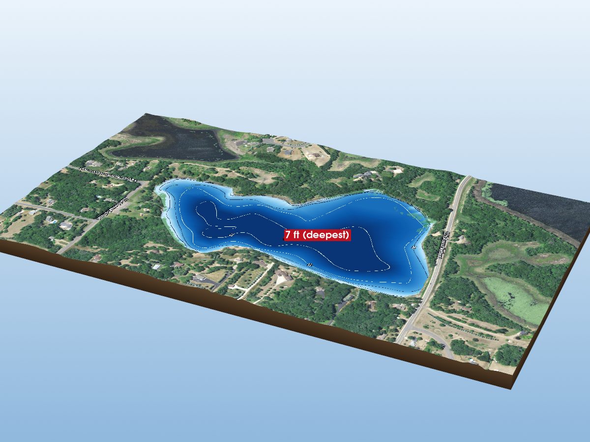Depth map of Coopers Lake