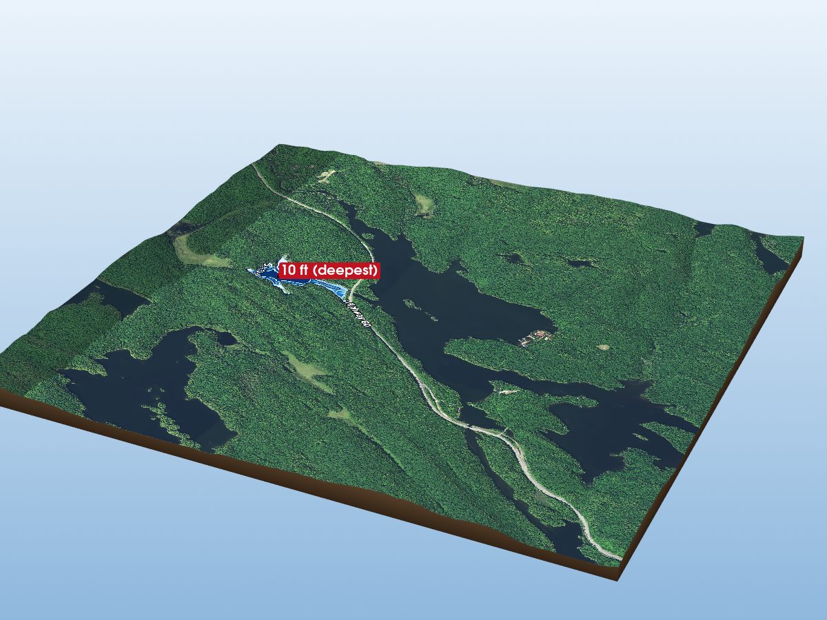 Depth map of Coot Lake
