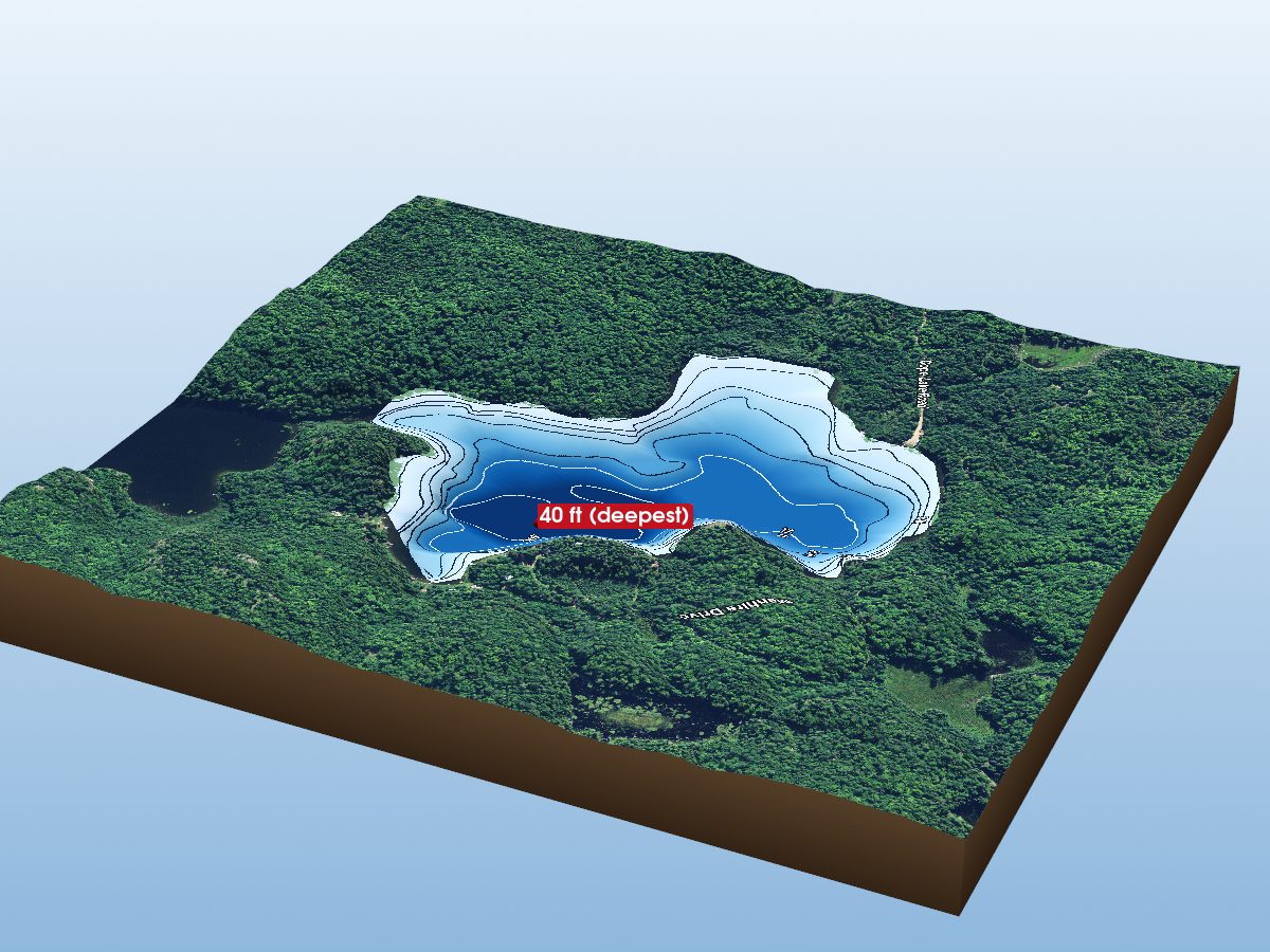 Depth map of Cope Lake