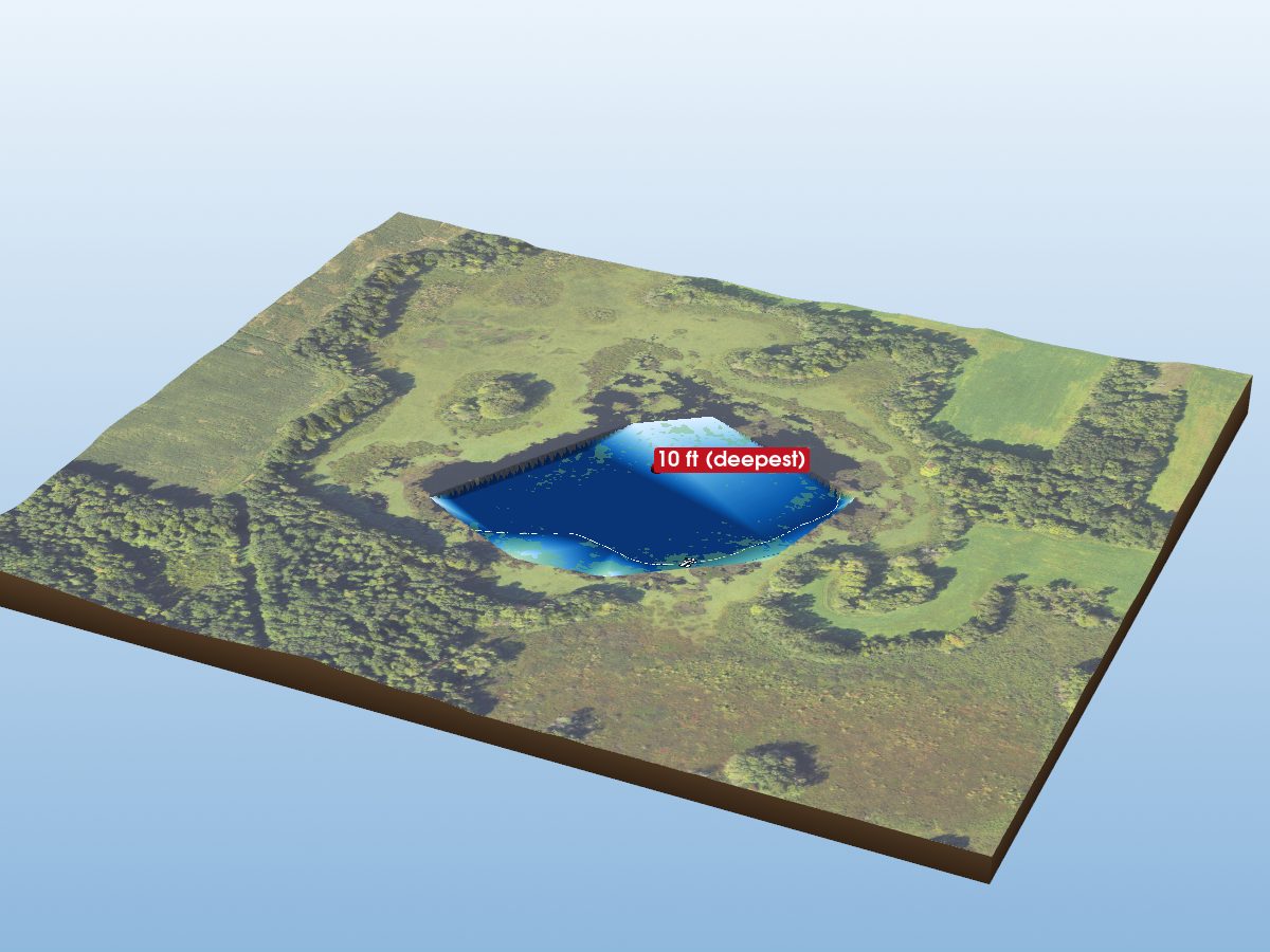 Depth map of Copley Lake