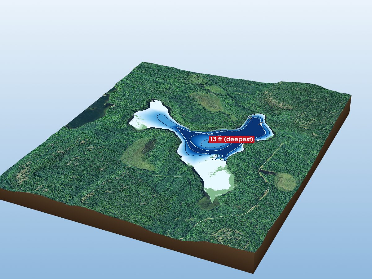 Depth map of Copp Lake