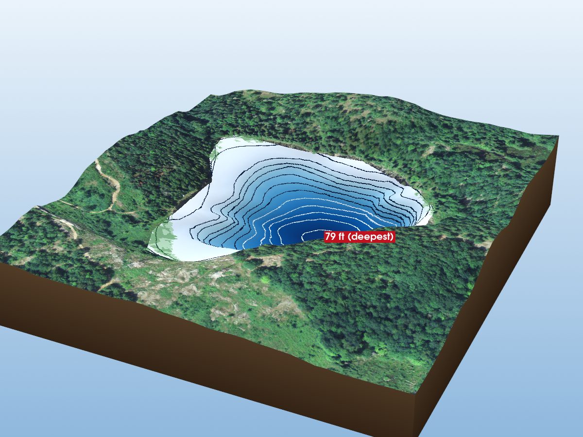 Depth map of Copper Lake