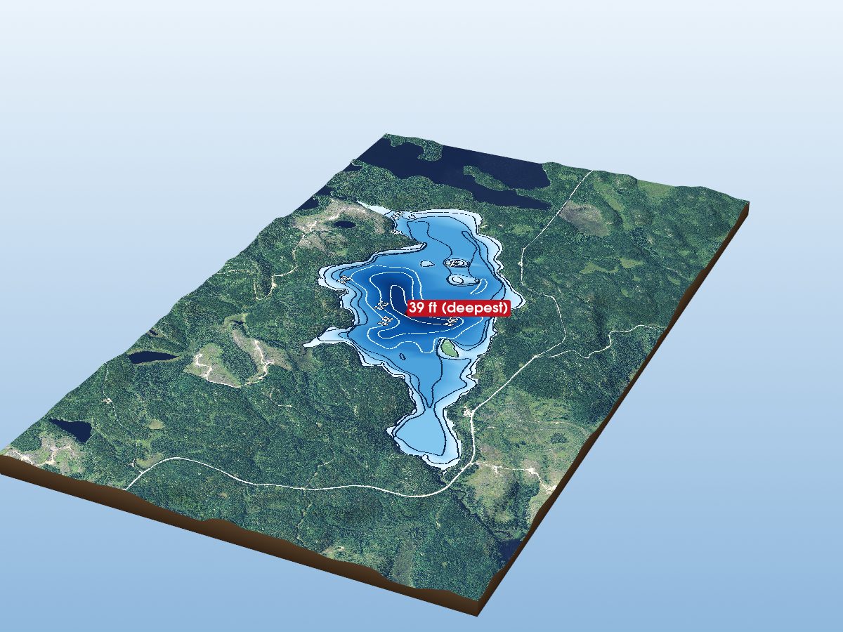 Depth map of Corallen Lake