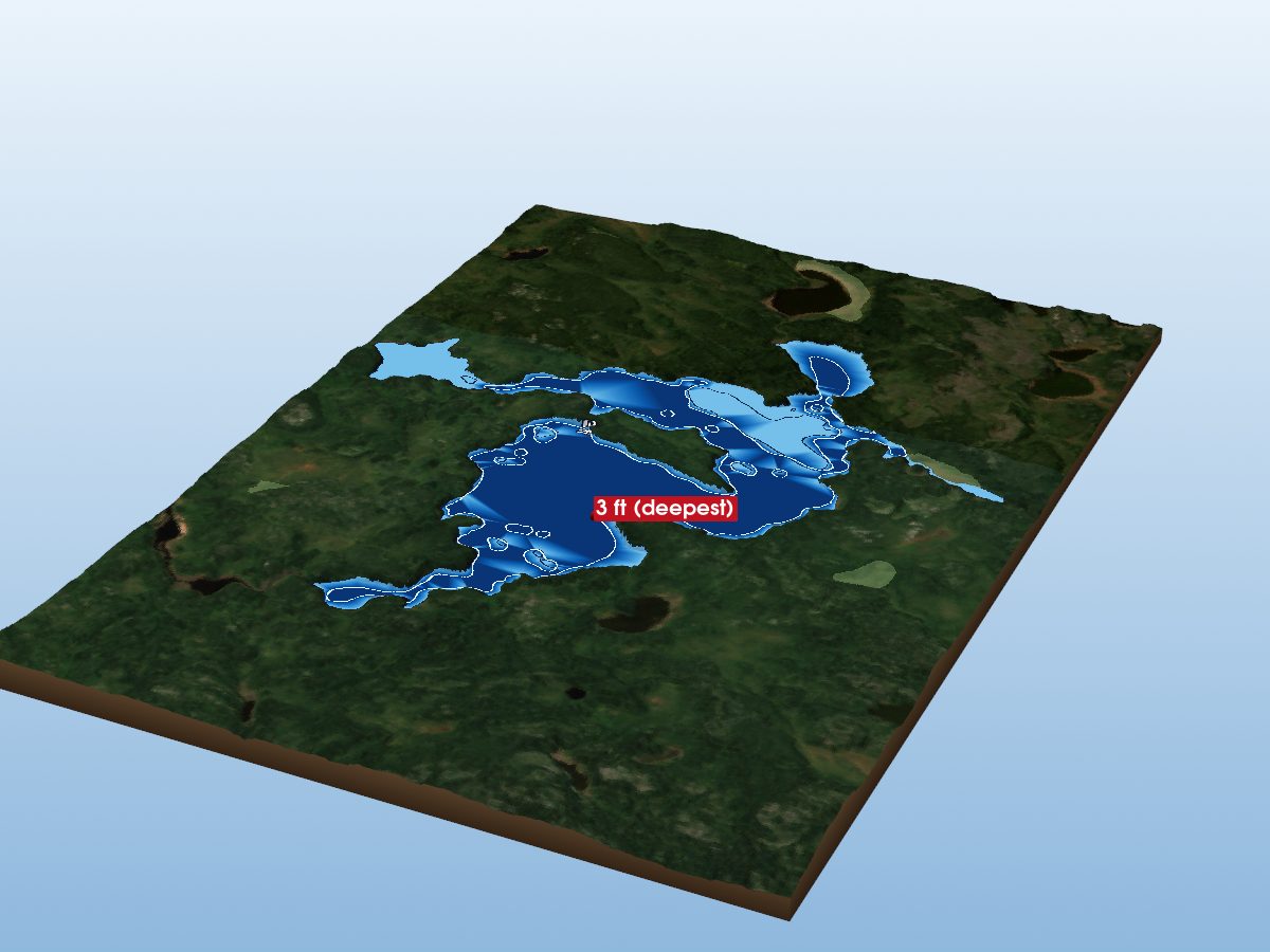 Depth map of Cordick Lake