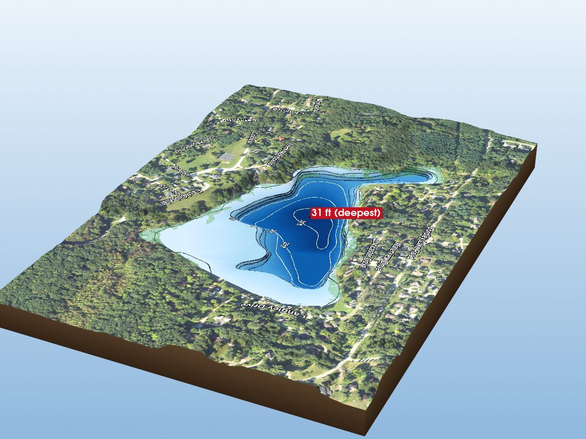 Depth map of Cordley Lake