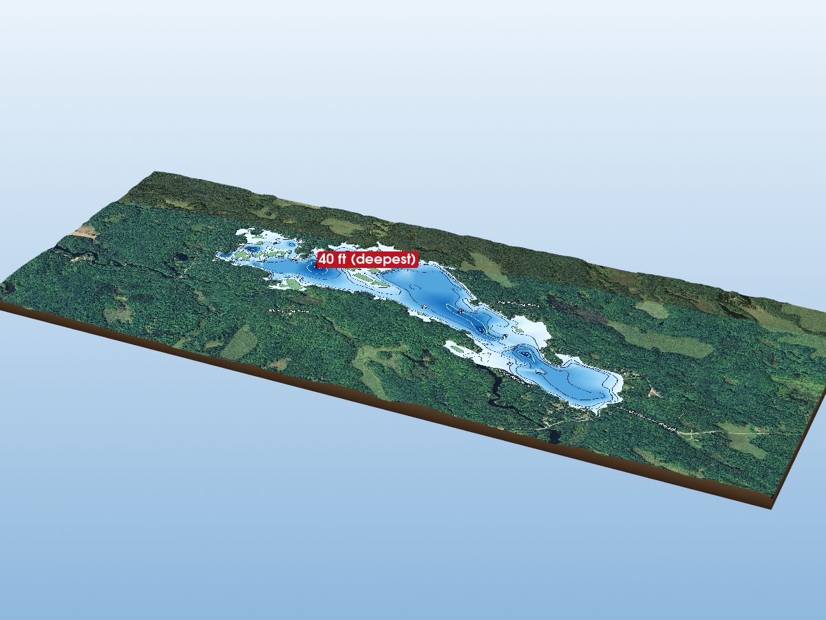 Depth map of Cordova Lake