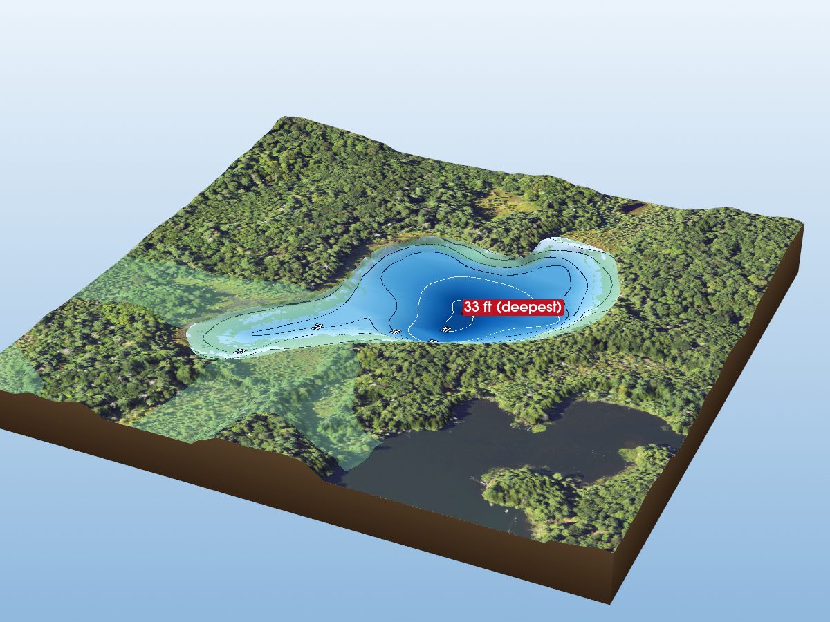 Depth map of Corey Lake