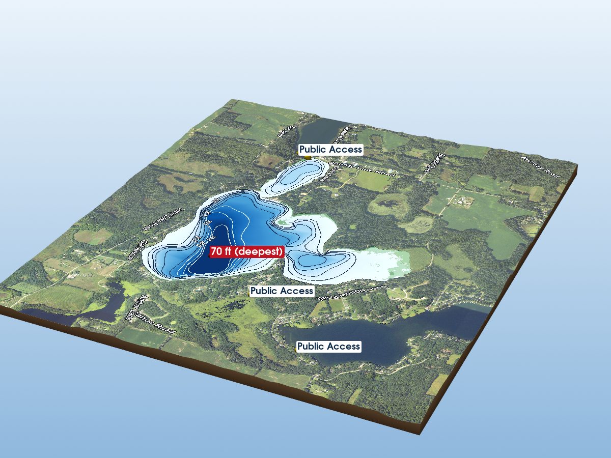Depth map of Corey Lake
