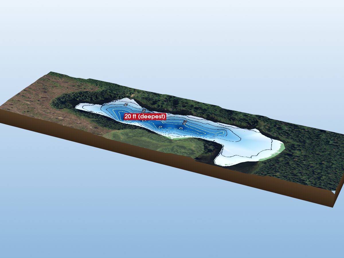 Depth map of Corkill Lake 25
