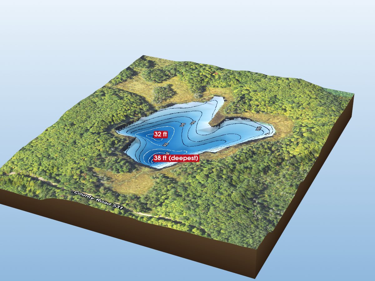 Depth map of Cornelia Lake