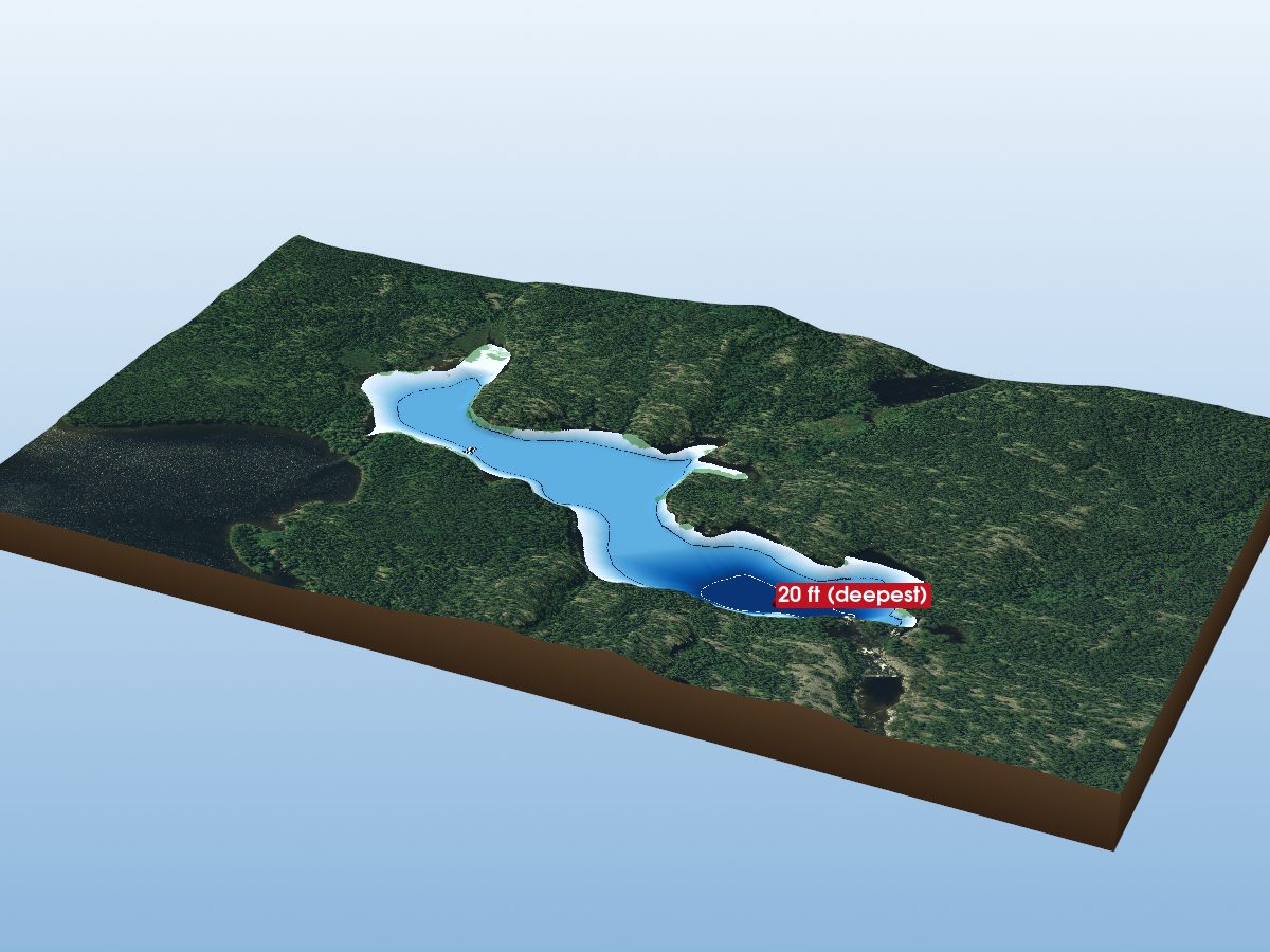 Depth map of Corset Lake