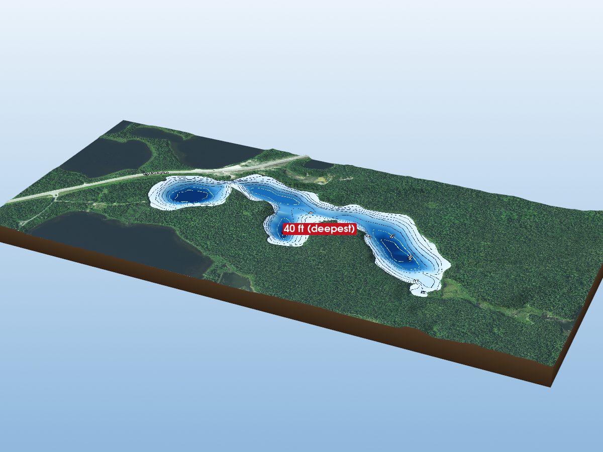 Depth map of Cotton Lake