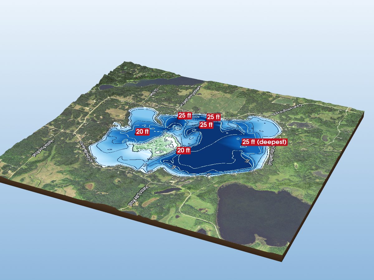 Depth map of Cotton Lake
