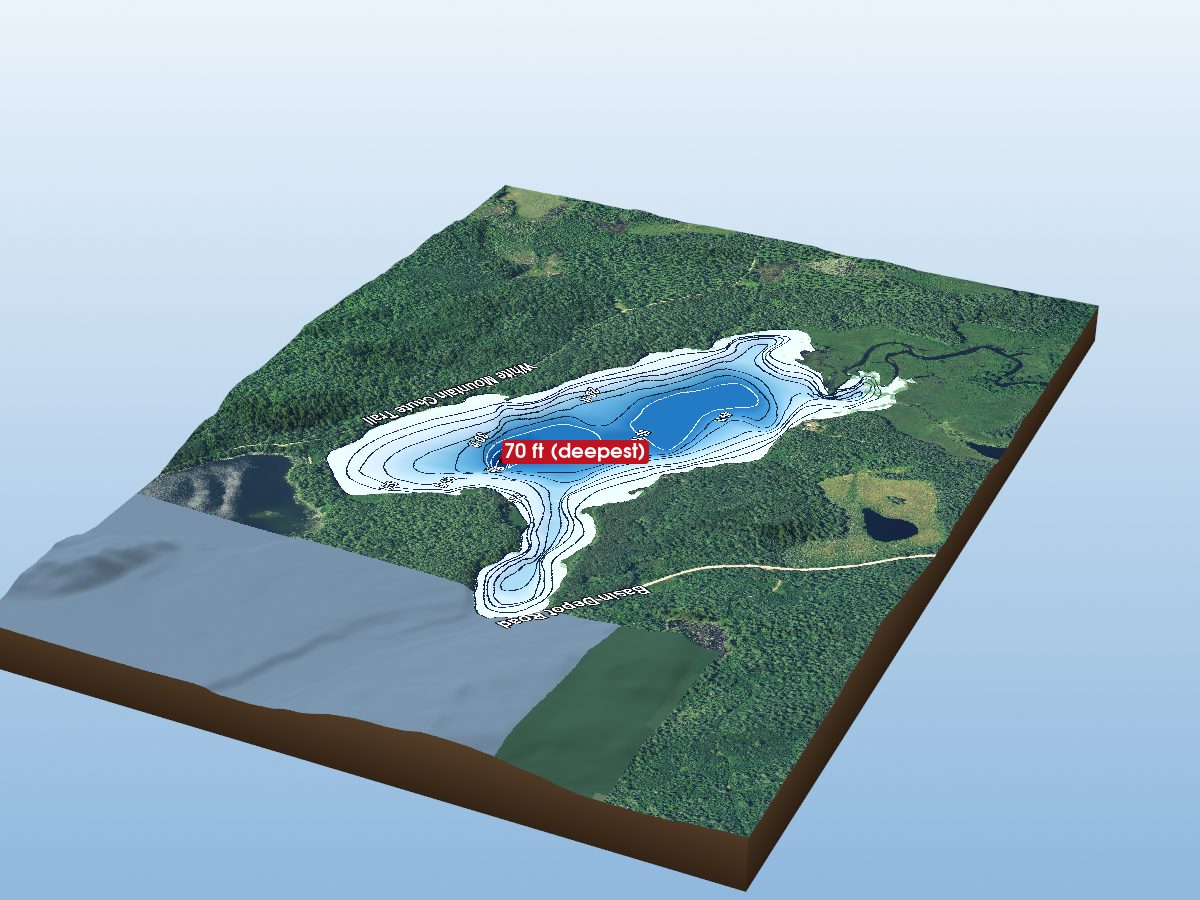 Depth map of Couchain Lake