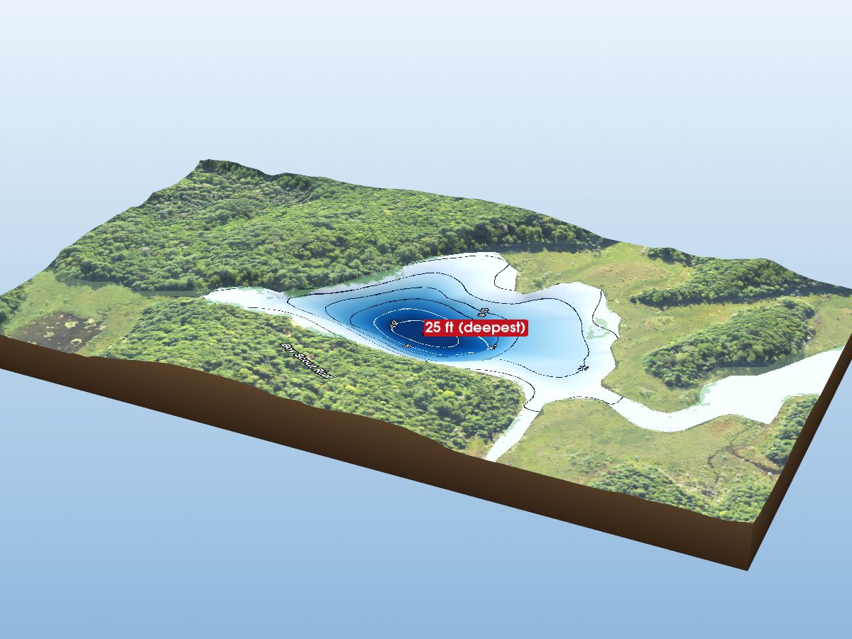 Depth map of Council Lake