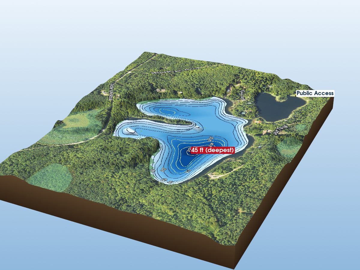 Depth map of County Line Lake