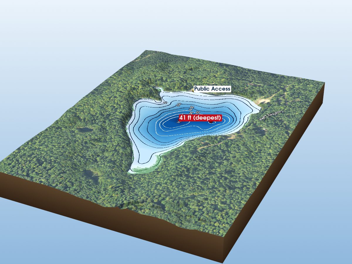 Depth map of Courtney Lake