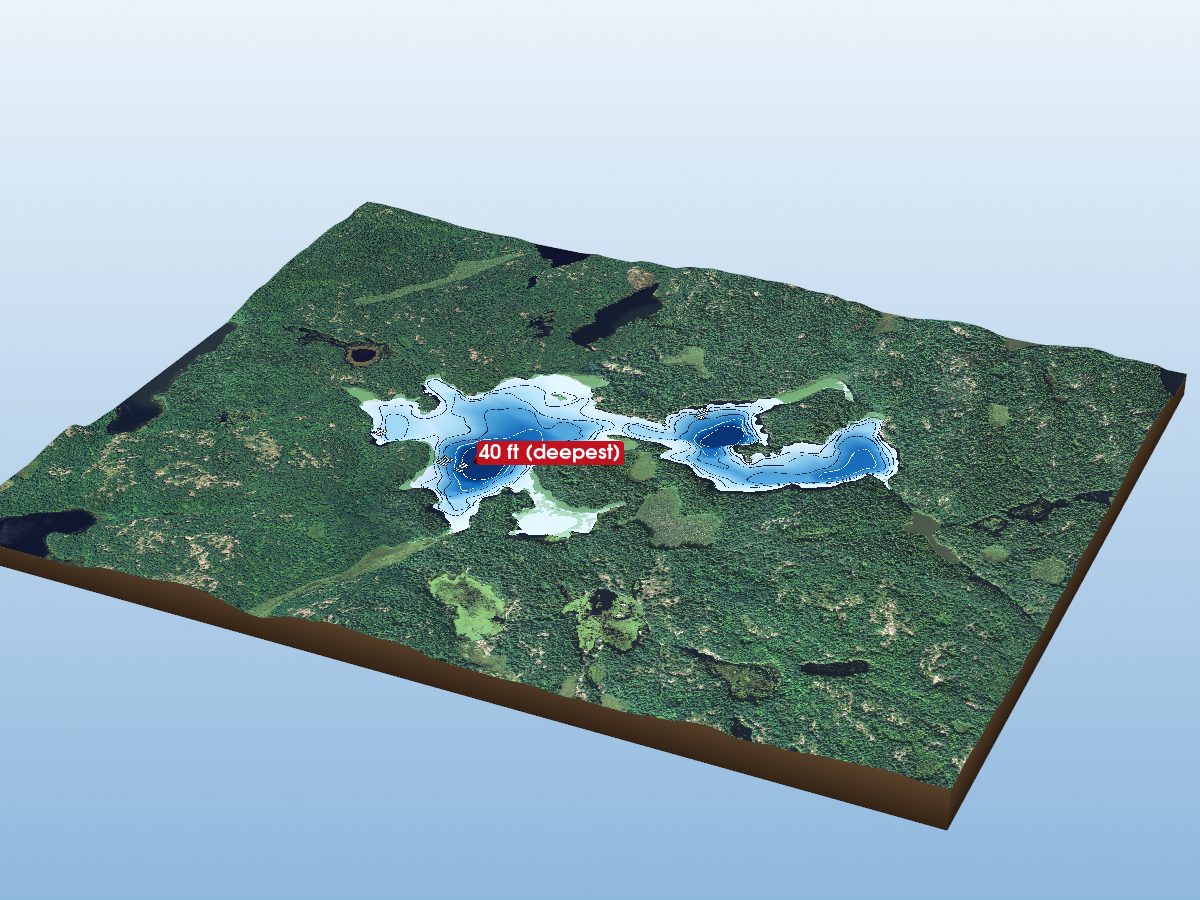 Depth map of Cox Lake