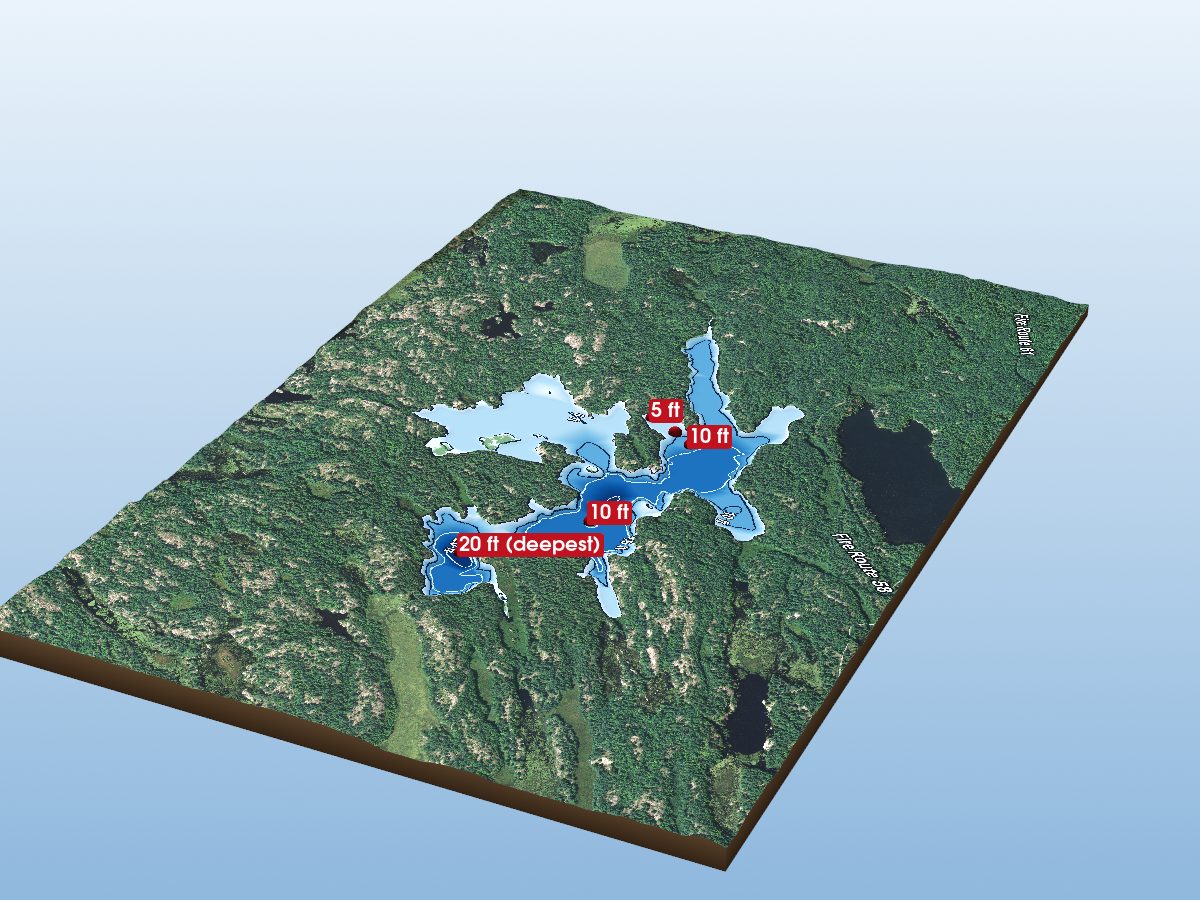 Depth map of Crab Lake