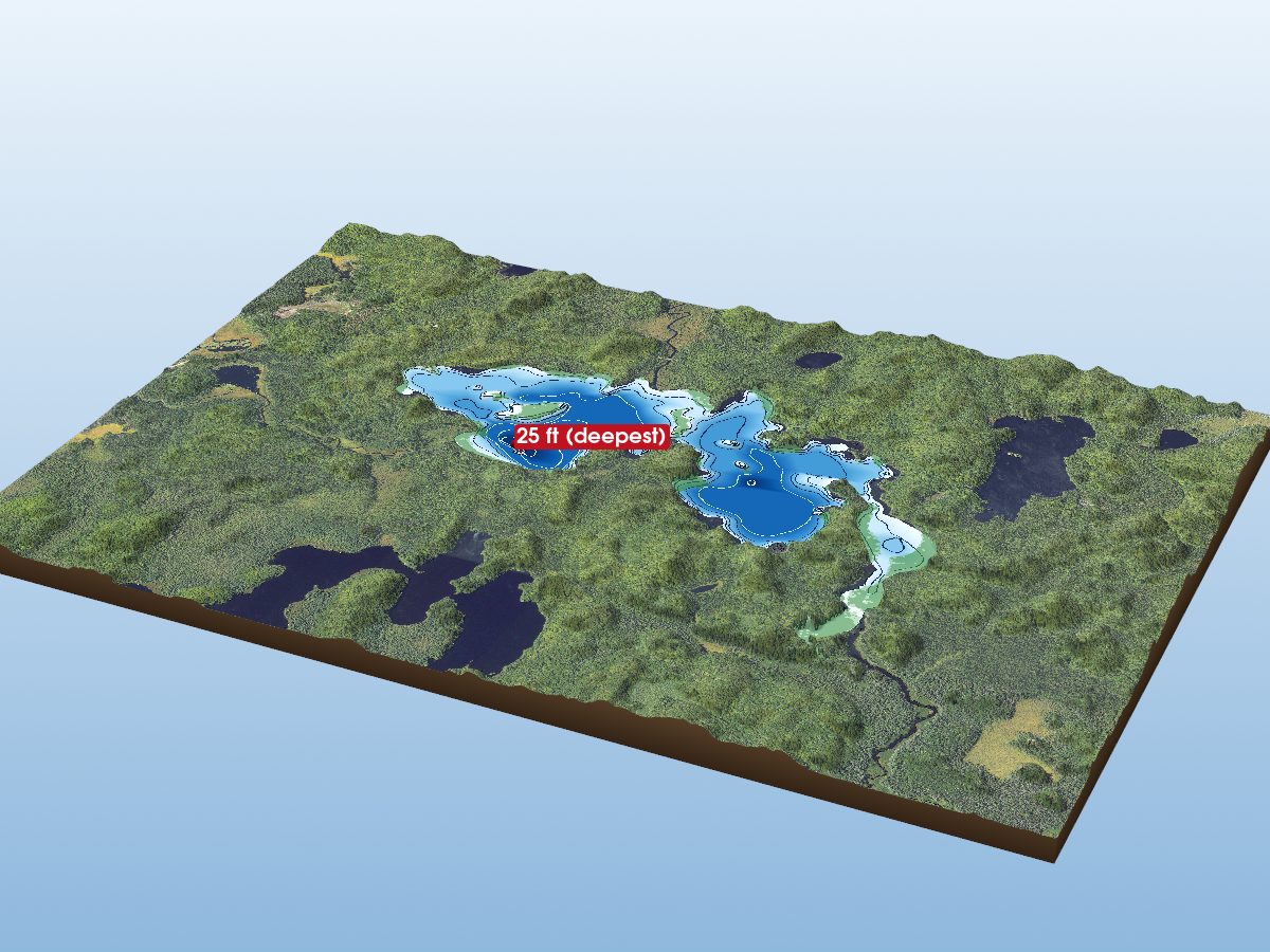 Depth map of Craig Lake