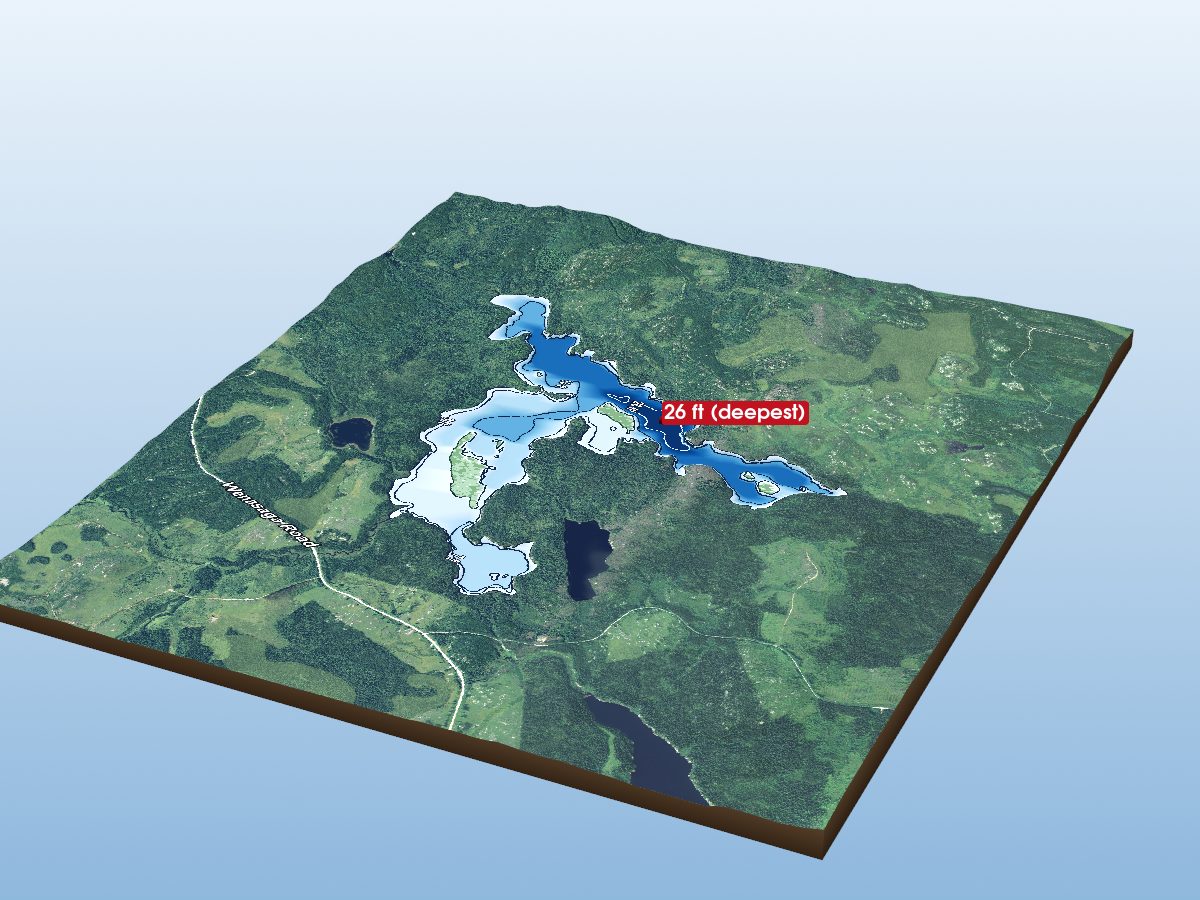 Depth map of Cramp Lake