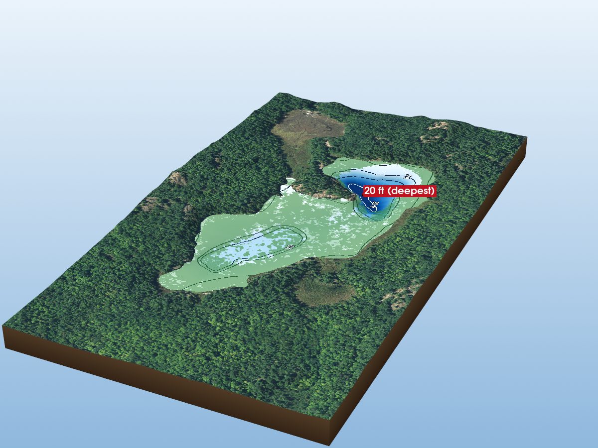 Depth map of Cranberry Bog